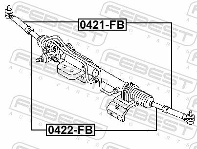 FEBEST Outer tie rod 0421-FB