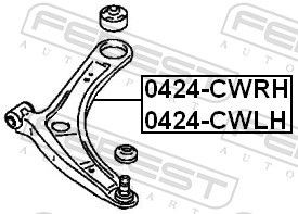 0424CWRH Track control arm FEBEST 0424-CWRH review and test