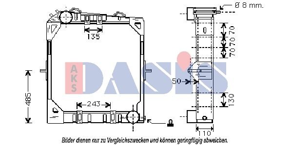 OEM-quality AKS DASIS 043023N Coolant expansion tank