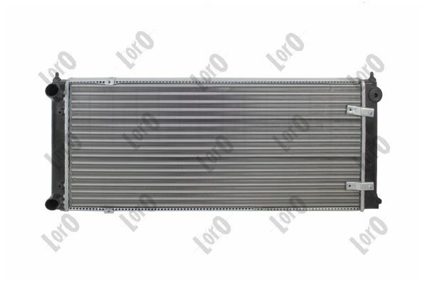 ABAKUS 046-017-0010 Engine radiator Aluminium, for vehicles without air conditioning, 675 x 322 x 34 mm, Manual Transmission