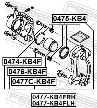 0477CKB4F Brake bracket FEBEST 0477C-KB4F review and test