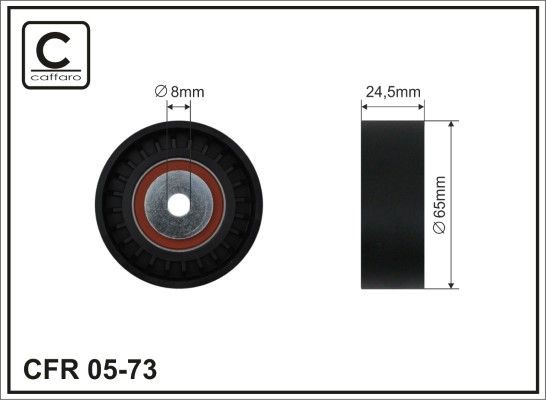 CAFFARO Ø: 65mm Deflection / Guide Pulley, v-ribbed belt 05-73 buy