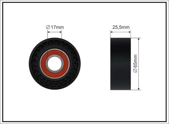 CAFFARO Ø: 65mm, Width: 26mm Tensioner pulley, v-ribbed belt 05-93 buy