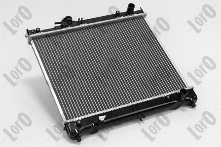ABAKUS 050-017-0003-B Engine radiator Aluminium, 377, 376 x 488 x 26, 16 mm, Manual Transmission, Brazed cooling fins