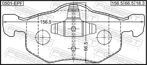 FEBEST Brake pad kit 0501-EPF