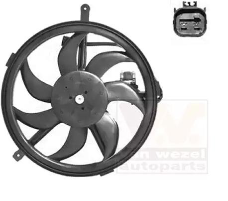 VAN WEZEL with holding frame, with electric motor Cooling Fan 0506747 buy