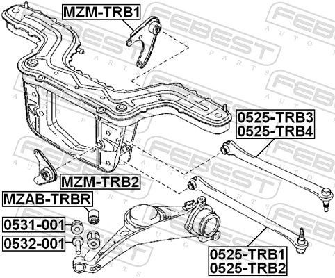 0525TRB4 Track control arm FEBEST 0525-TRB4 review and test