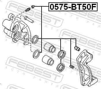 0575BT50F Brake caliper service kit FEBEST 0575-BT50F review and test