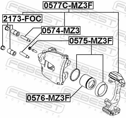 0577CMZ3F Brake Caliper Bracket Set FEBEST 0577C-MZ3F review and test