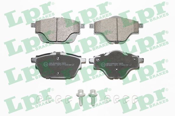 LPR with bolts/screws Height 1: 51,8mm, Height 2: 55,3mm, Width: 105,9mm, Thickness: 17,3mm Brake pads 05P1873 buy