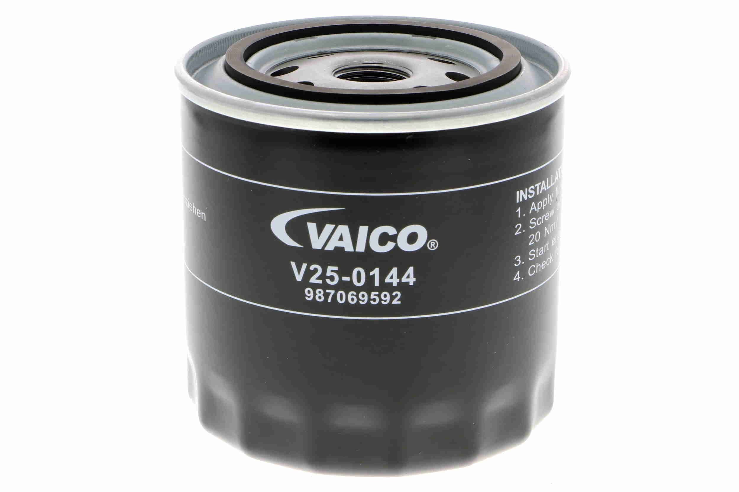 V25-0144 VAICO Anschraubfilter, mit einem Rücklaufsperrventil, Original VAICO Qualität Innendurchmesser 2: 62mm, Innendurchmesser 2: 71mm, Ø: 93mm, Ø: 93mm, Höhe: 95mm Ölfilter V25-0144 günstig kaufen