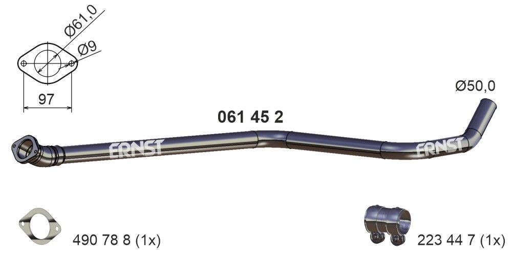ERNST Exhaust Pipe 061452 Opel ASTRA 2021