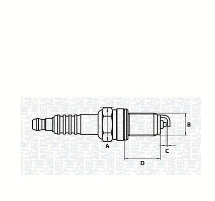 BUELL XB12R Zündkerze M12, Schlüsselweite: 16, mit Flachsitz MAGNETI MARELLI 062000768304