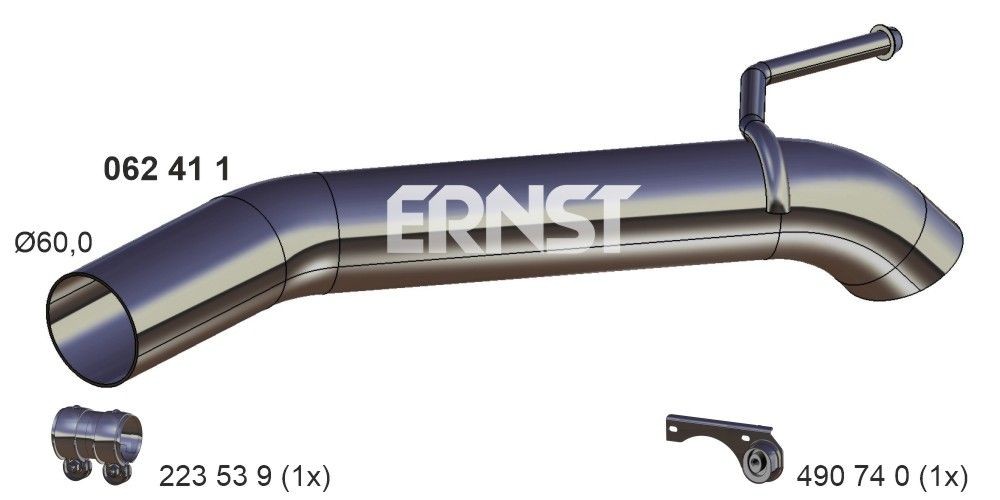 ERNST Length: 480mm, Rear Exhaust Pipe 062411 buy