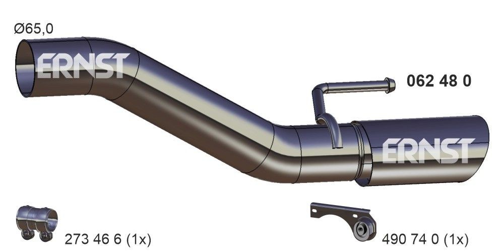 ERNST Exhaust Pipe 062480 Opel ASTRA 2014