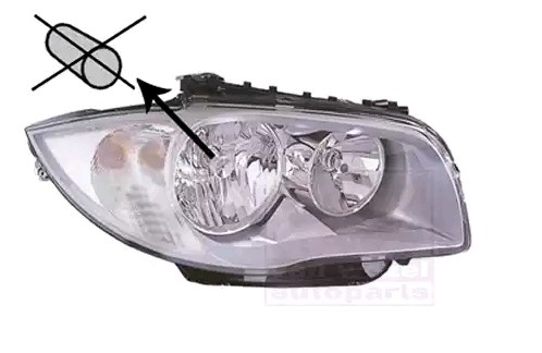 VAN WEZEL 0628964 Headlight Right, H7/H7, white, for right-hand traffic, without motor for headlamp levelling, PX26d
