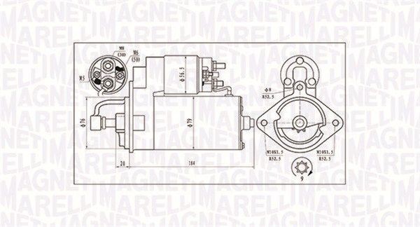 Original MAGNETI MARELLI MQS984 Engine starter motor 063720984010 for BMW X1