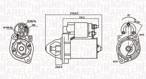 Original MAGNETI MARELLI MQS1075 Starters 063721075010 for MERCEDES-BENZ C-Class