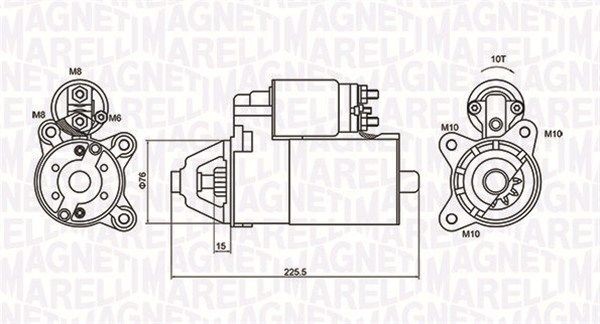 MQS1336 MAGNETI MARELLI 063721336010 Starter motor 2T14-11000-AA