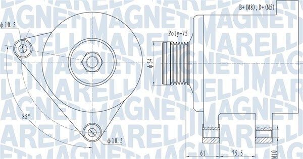 Original MAGNETI MARELLI MQA1559 Generator 063731559010 for BMW X5