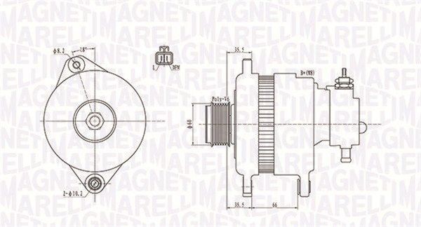 MQA1900 MAGNETI MARELLI 12V, 110A, incl. vacuum pump, Ø 60 mm Generator 063731900010 buy