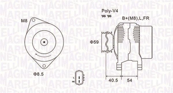 Original MAGNETI MARELLI MQA1927 Generator 063731927010 for KIA CLARUS