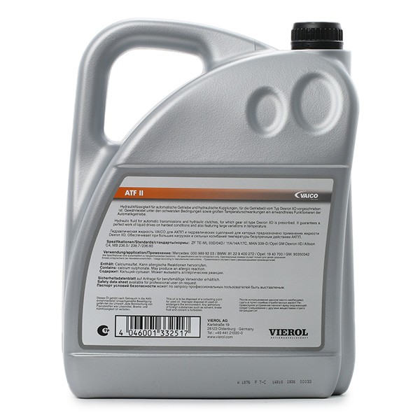 V600058 Automatic transmission oil VAICO General Motors Dexron review and test