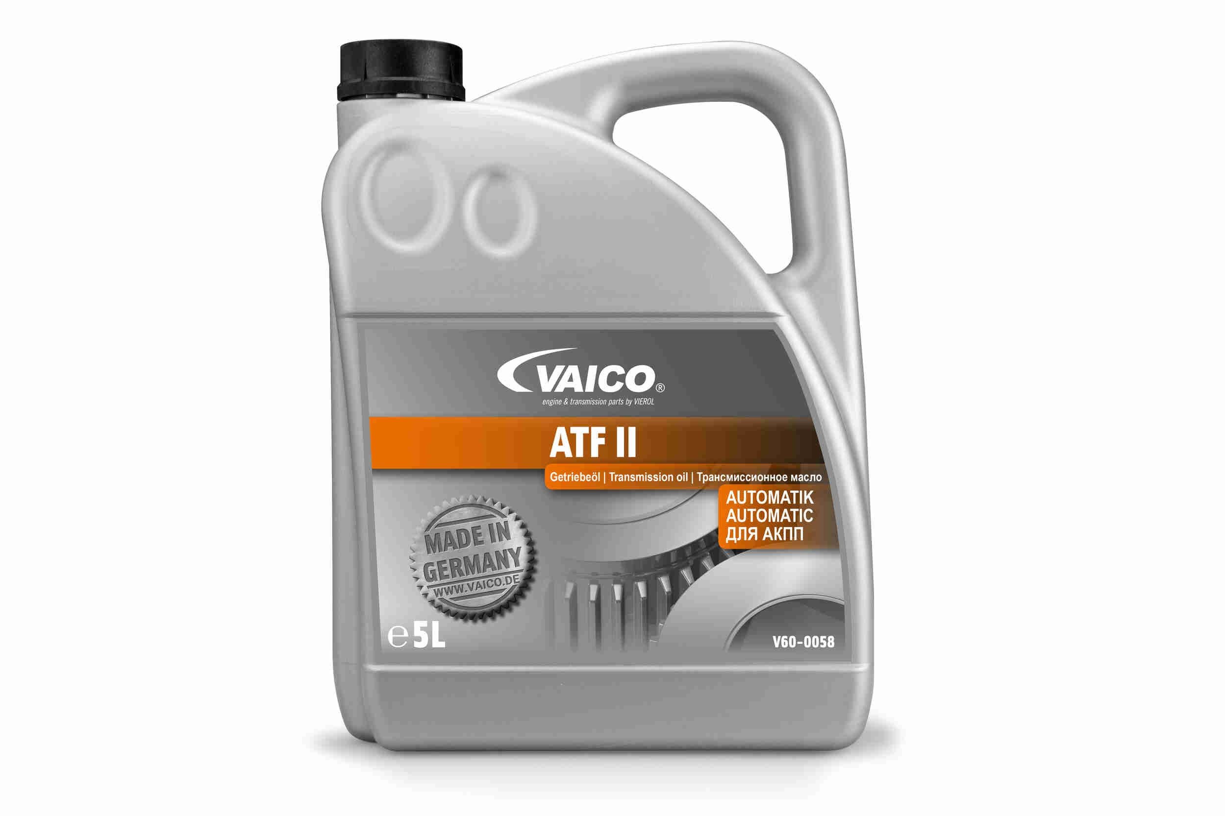 V60-0058 Automatic transmission fluid CAT TO-2 VAICO ATF II, 5l, red