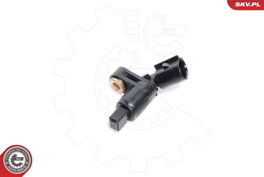 ESEN SKV Front, 2-pin connector, 12V, Electric, black, oval, Male Number of pins: 2-pin connector Sensor, wheel speed 06SKV007 buy