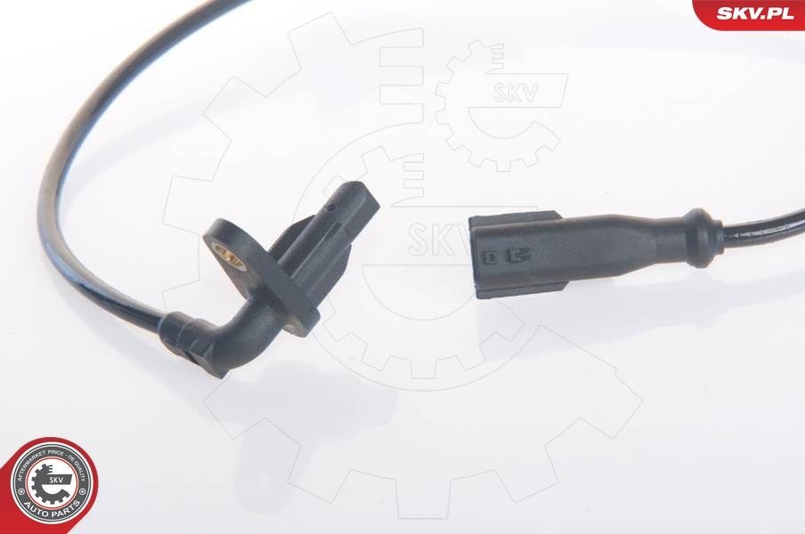 ESEN SKV 06SKV119 ABS sensor Rear, 2-pin connector, 455mm, 12V, Electric, black, oval