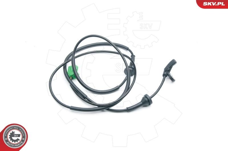 ESEN SKV 06SKV280 ABS sensor Rear, 2-pin connector, 1490mm, 12V, green, Electric, Male