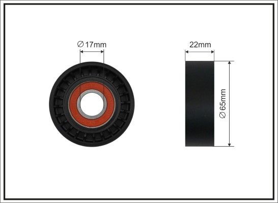 CAFFARO Ø: 65mm Deflection / Guide Pulley, v-ribbed belt 07-00 buy