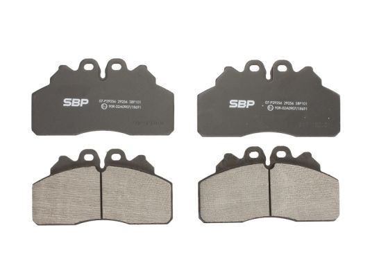 SBP Front Axle, not prepared for wear indicator Height: 95mm, Width: 175,4mm, Thickness: 27mm Brake pads 07-P29256 buy