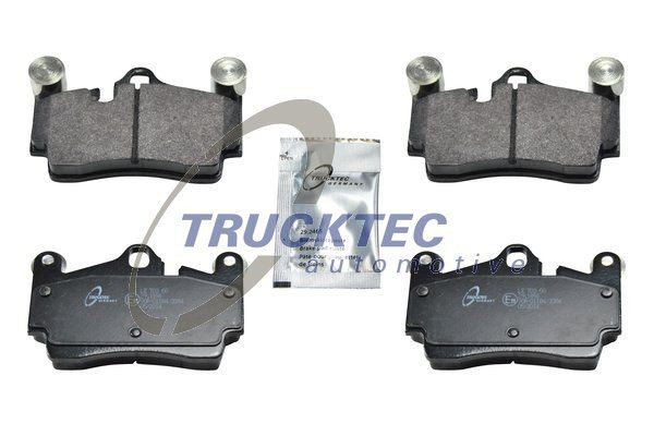 Brake pad set TRUCKTEC AUTOMOTIVE Rear Axle, prepared for wear indicator - 07.35.111