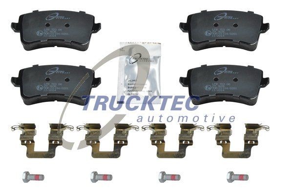 TRUCKTEC AUTOMOTIVE 07.35.191 Brake pad set Rear Axle, excl. wear warning contact, with accessories