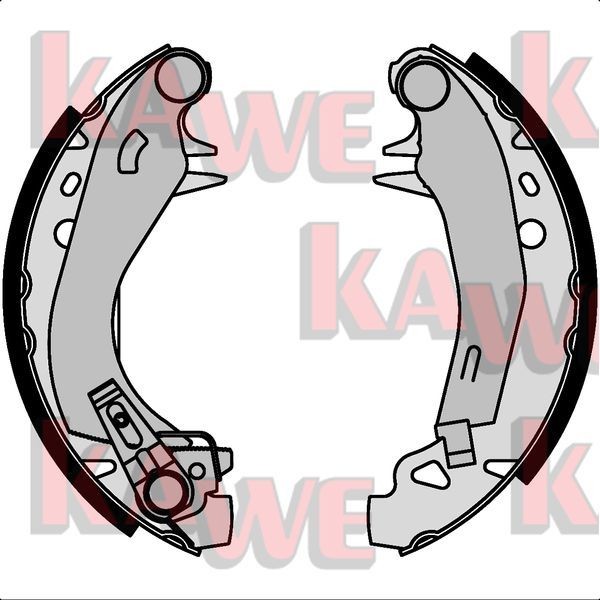 KAWE 07570 Brake Shoe Set 4241-5X