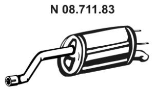 Opel MERIVA Rear silencer 8697112 EBERSPÄCHER 08.711.83 online buy