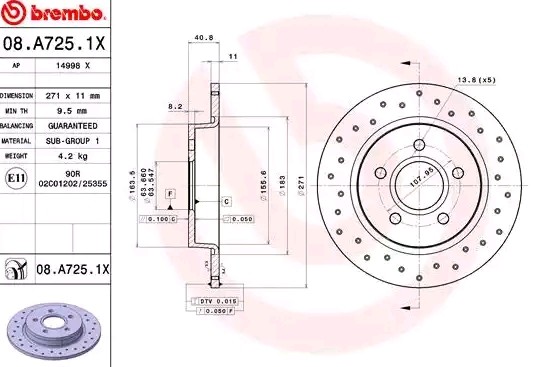 08A7251X Brake disc BREMBO 08.A725.1X review and test
