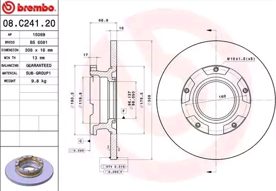 08C24120 Brake disc PRIME LINE BREMBO 08.C241.20 review and test