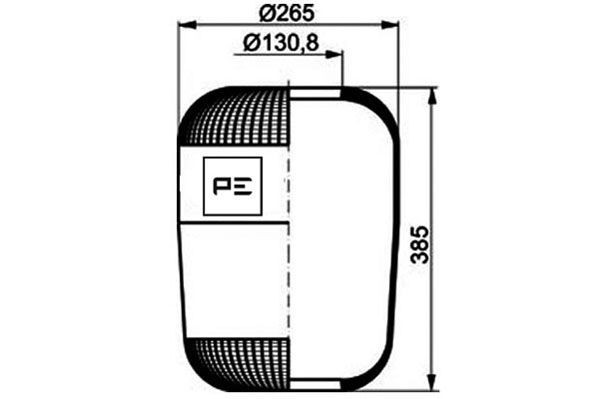 1E 27 PETERS ENNEPETAL 084.030-70A Boot, air suspension 1 612 455