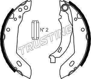 26037 TRUSTING 180,0 x 42 mm, with accessories Width: 42mm Brake Shoes 088.212 buy