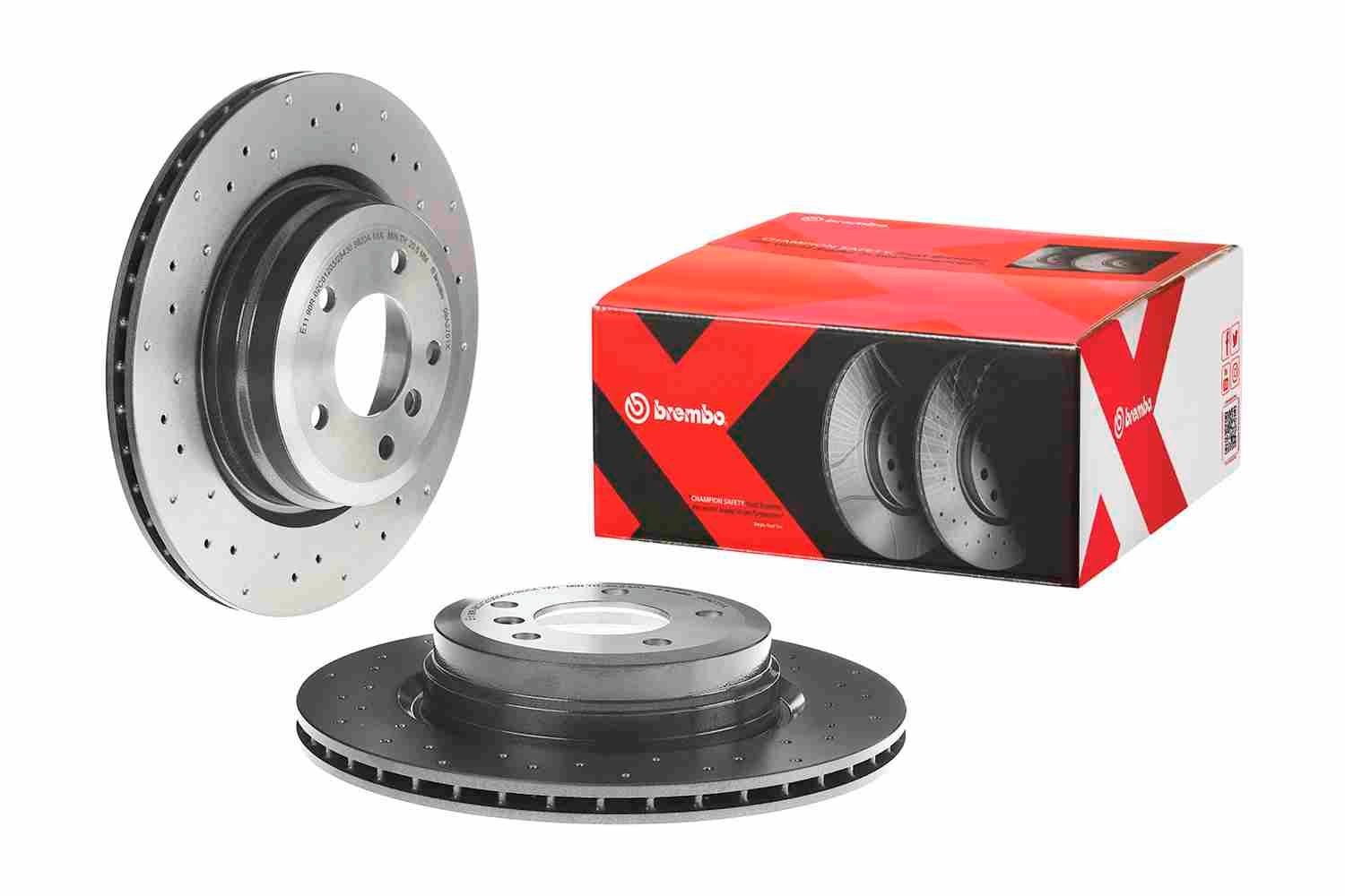 BREMBO Brake rotors 09.A270.1X for BMW 3 Series, X1