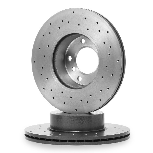 BREMBO 09.B337.2X Brake rotor 312x24mm, 5, perforated/vented, Coated, High-carbon