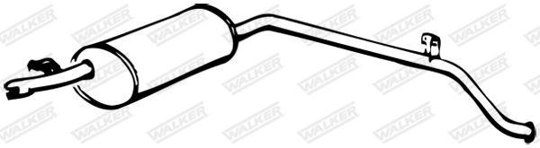 WALKER 09065 Rear silencer without mounting parts