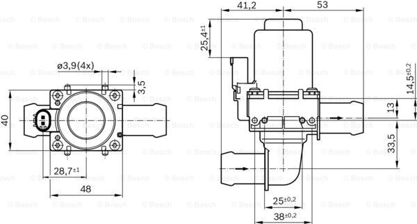 Heater control valve 1 147 412 208 from BOSCH