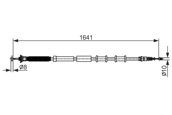 BOSCH 1 987 482 582 Hand brake cable 1641mm