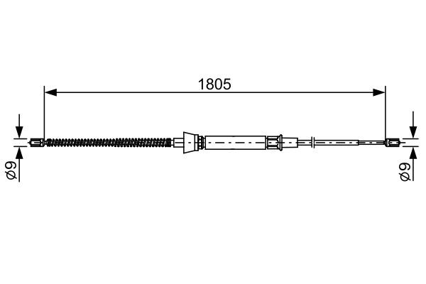 BOSCH 1 987 482 646 Hand brake cable 1805mm
