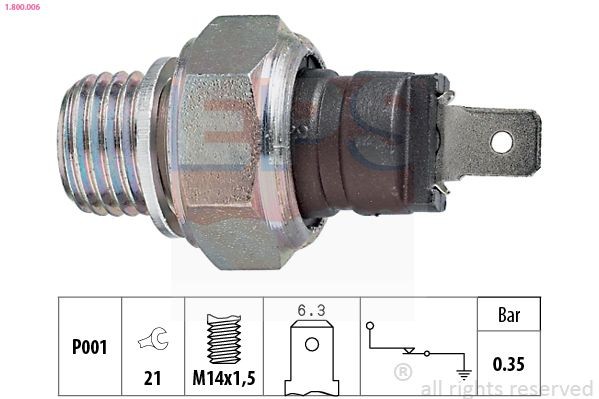 Dacia Oil Pressure Switch EPS 1.800.006 at a good price