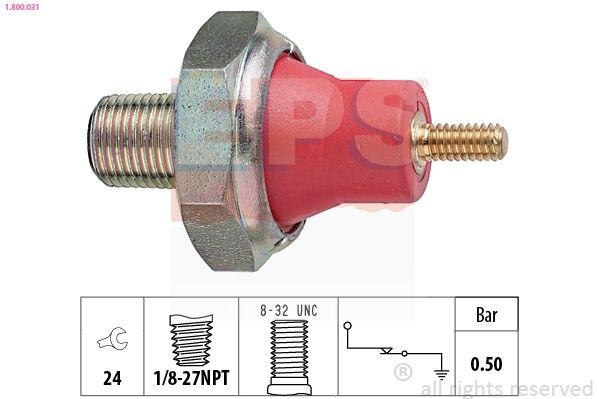 FACET 7.0031 EPS 1/8-27NPT, 1 bar, Made in Italy - OE Equivalent Oil Pressure Switch 1.800.031 buy