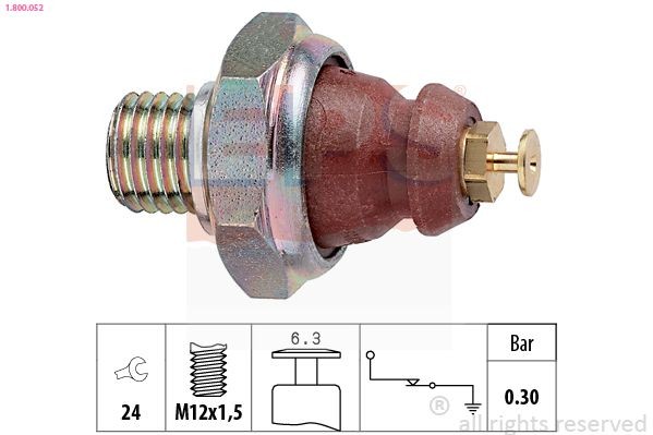 EPS 1.800.052 Oil Pressure Switch M12x1,5, Made in Italy - OE Equivalent